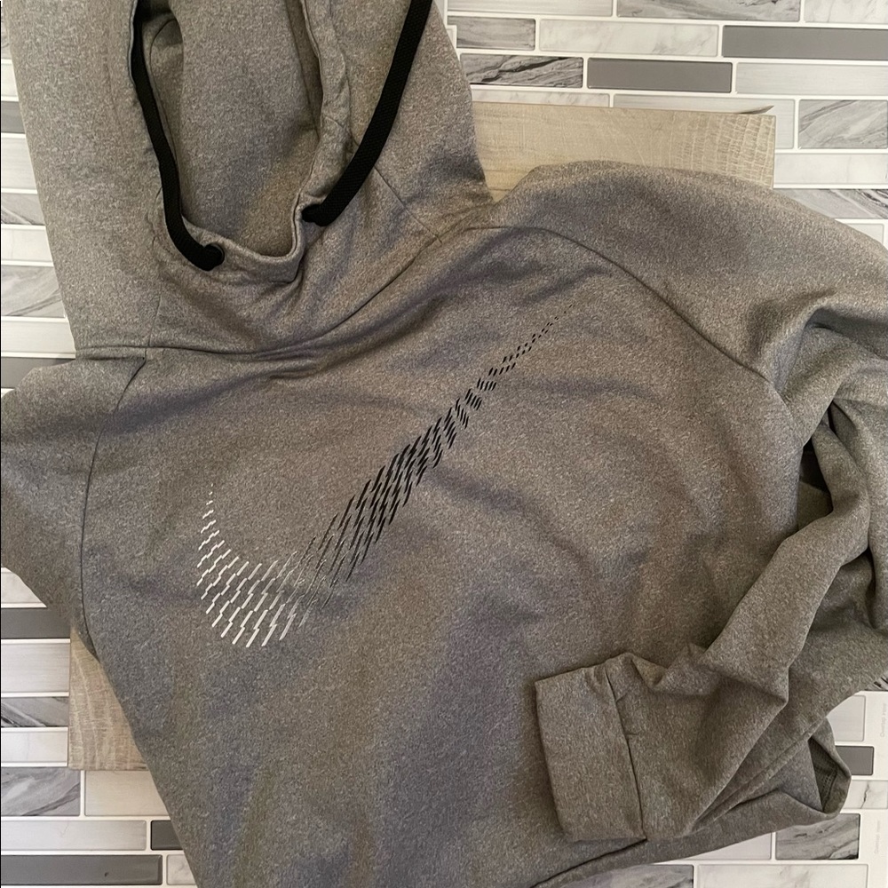 Nike Dri-Fit gray and black hoodie